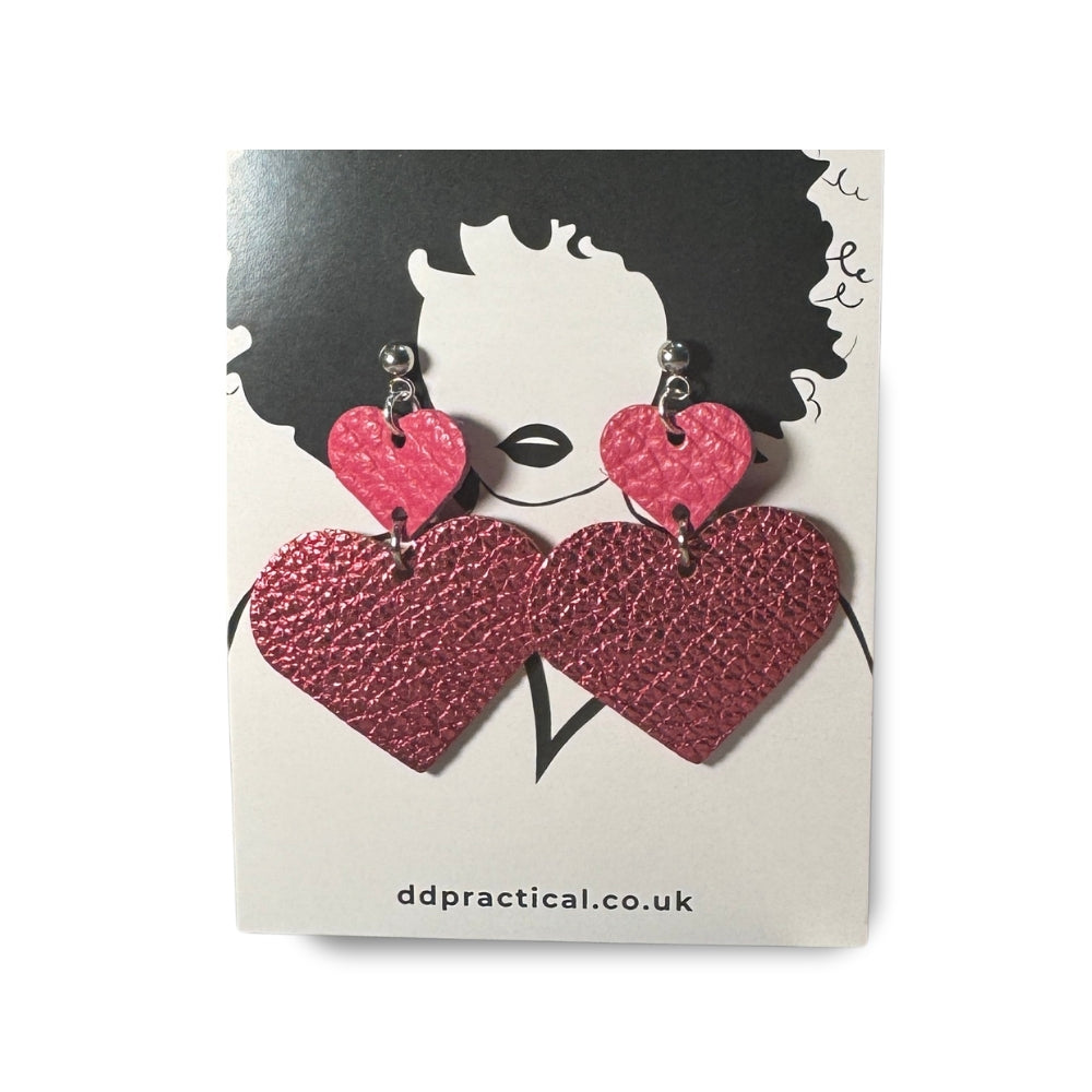 Leather Earrings - Sweetheart