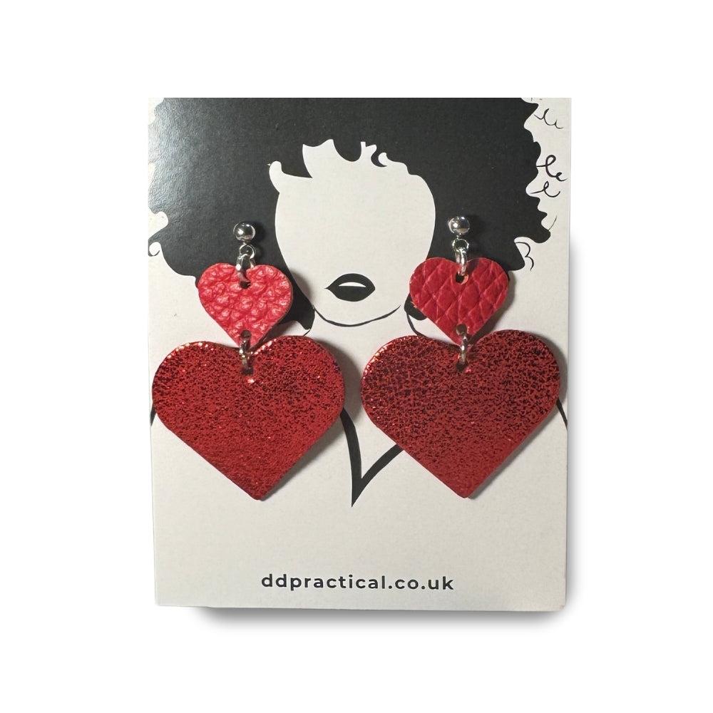 Leather Earrings - Sweetheart