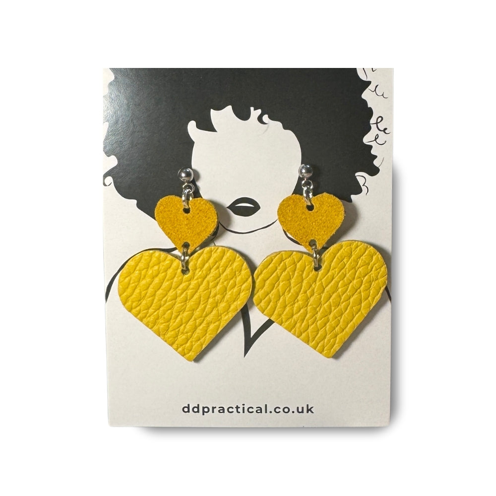 Leather Earrings - Sweetheart