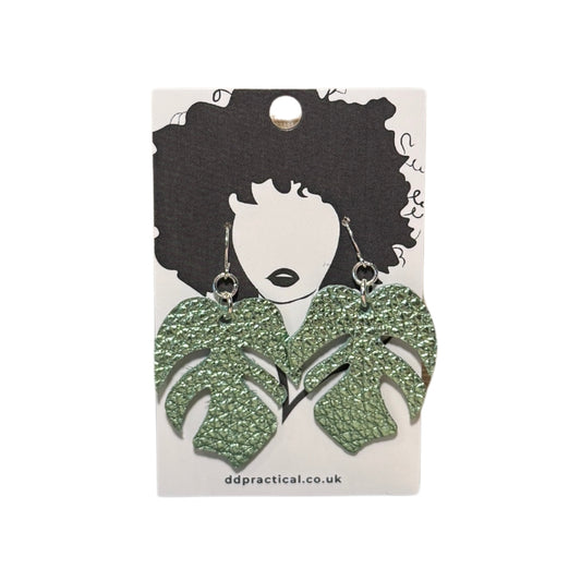 Leather Earrings - Tropical