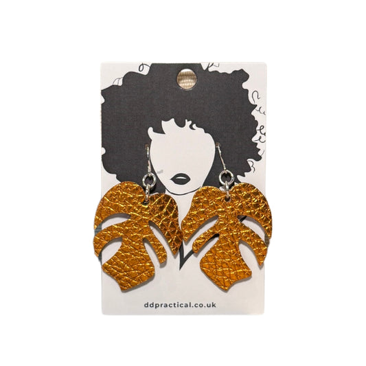 Leather Earrings - Tropical