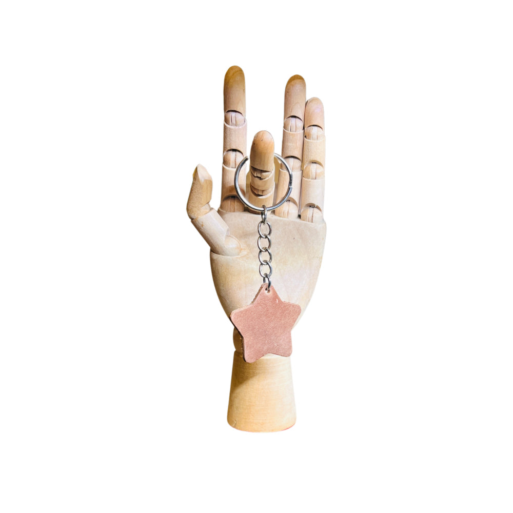 Leather Keyring - Star
