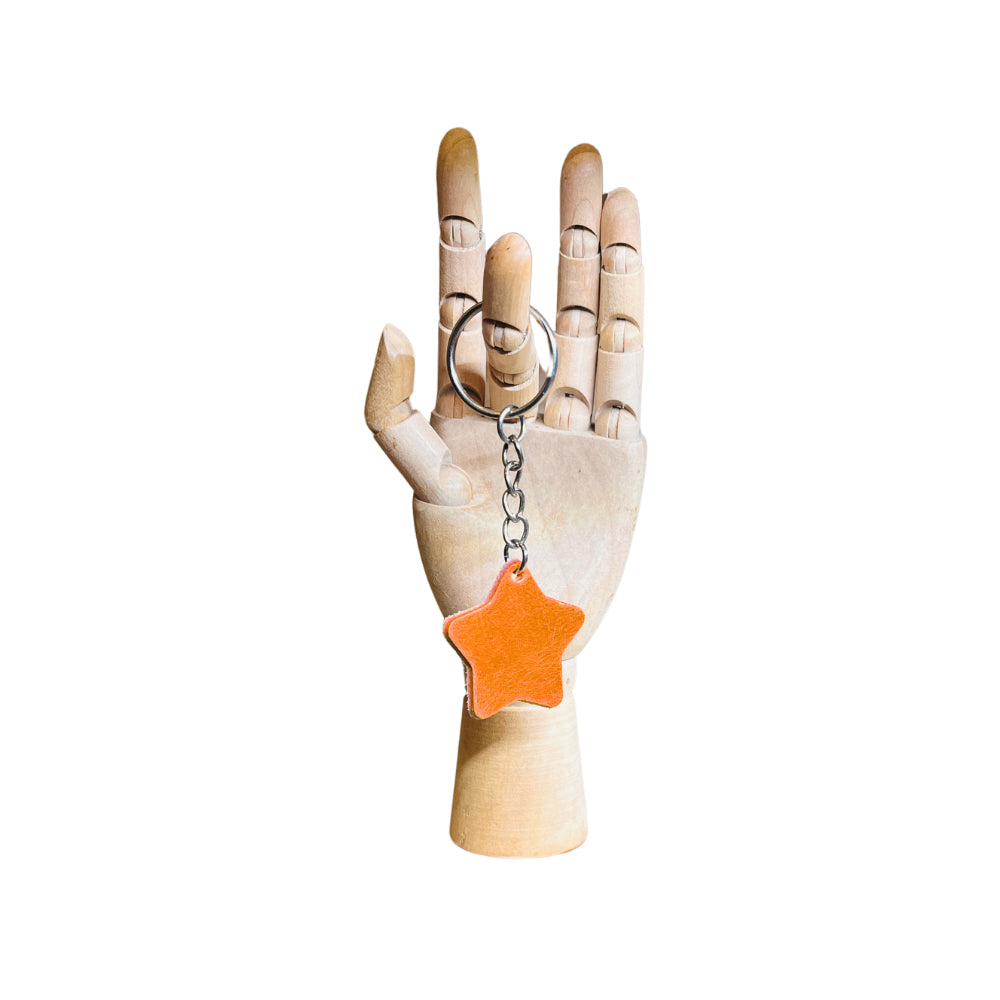 Leather Keyring - Star