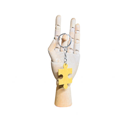 Leather Keyring - Jigsaw