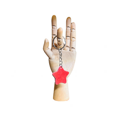 Leather Keyring - Star