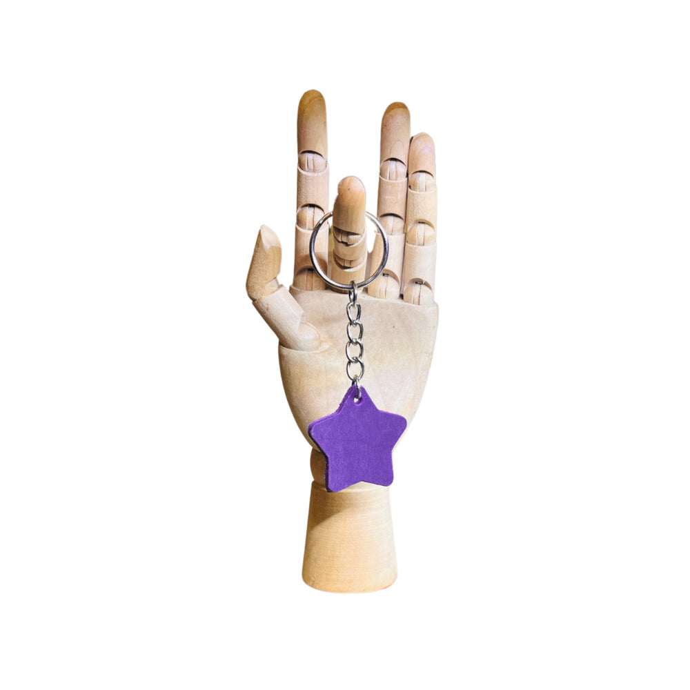Leather Keyring - Star