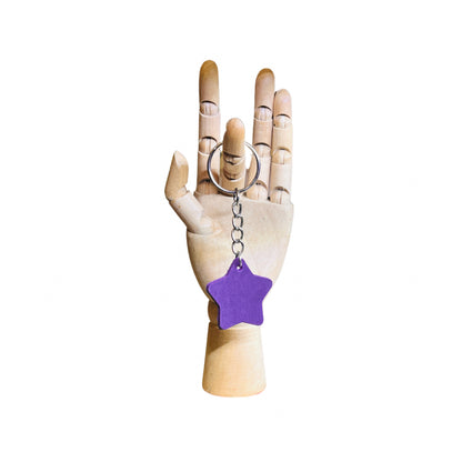 Leather Keyring - Star