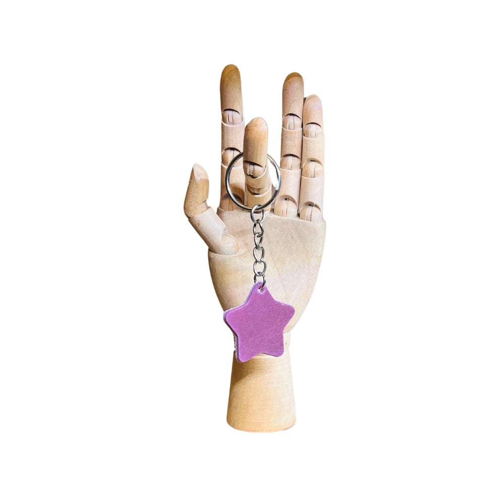 Leather Keyring - Star