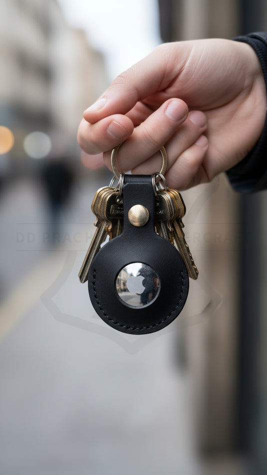 Leather AirTag Keyring