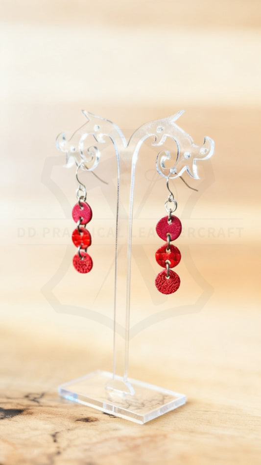 Leather Earrings - Buttons