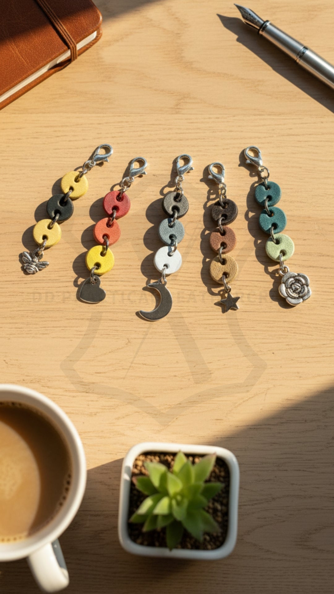 Leather Buttons Charm
