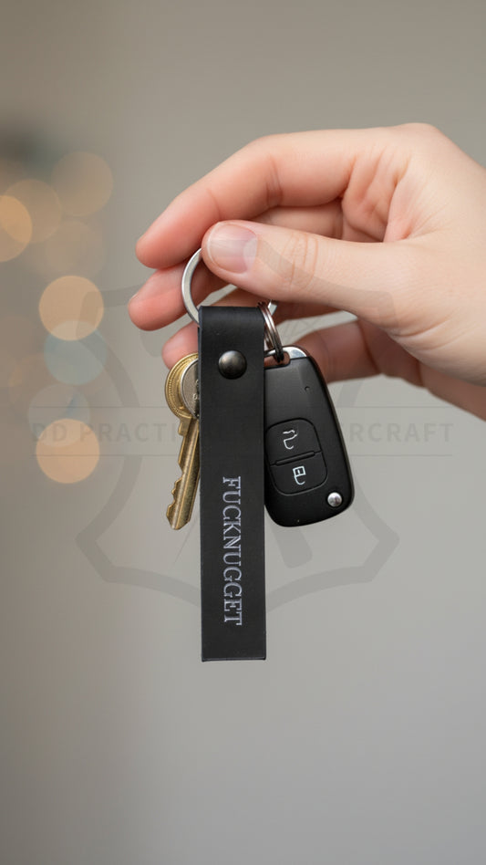 Rude Leather Keyrings 18+
