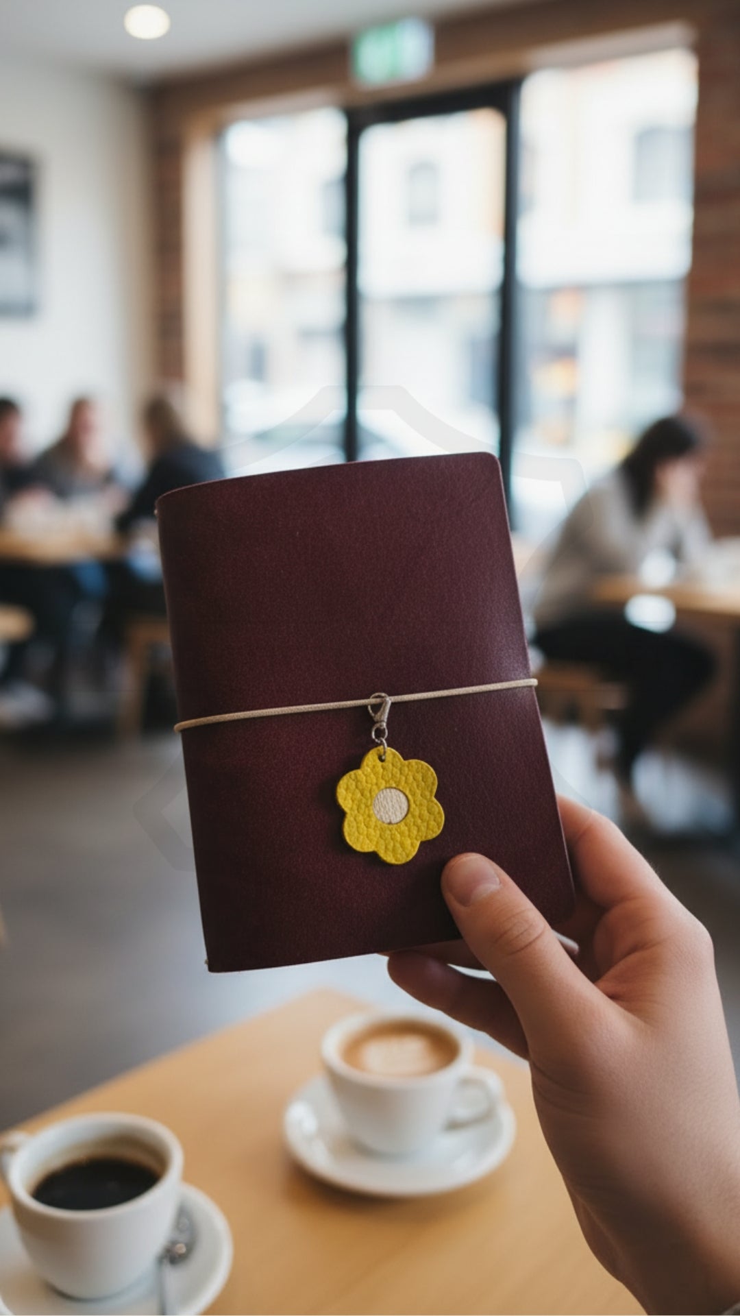 Leather Flower Charm