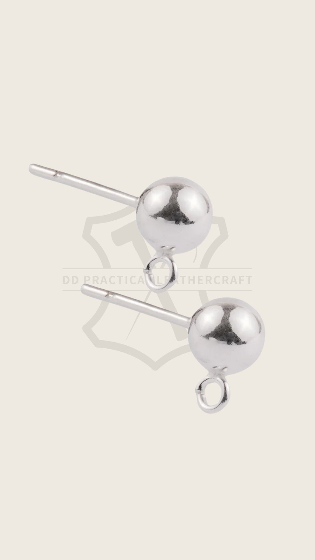 Leather Button Earrings
