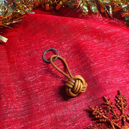 Leather Keyring - Monkey Fist