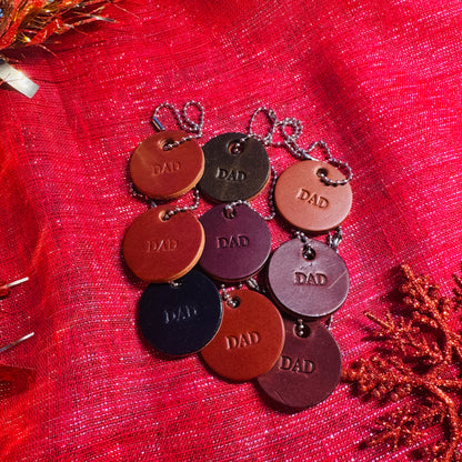 Leather 'DAD' Tag