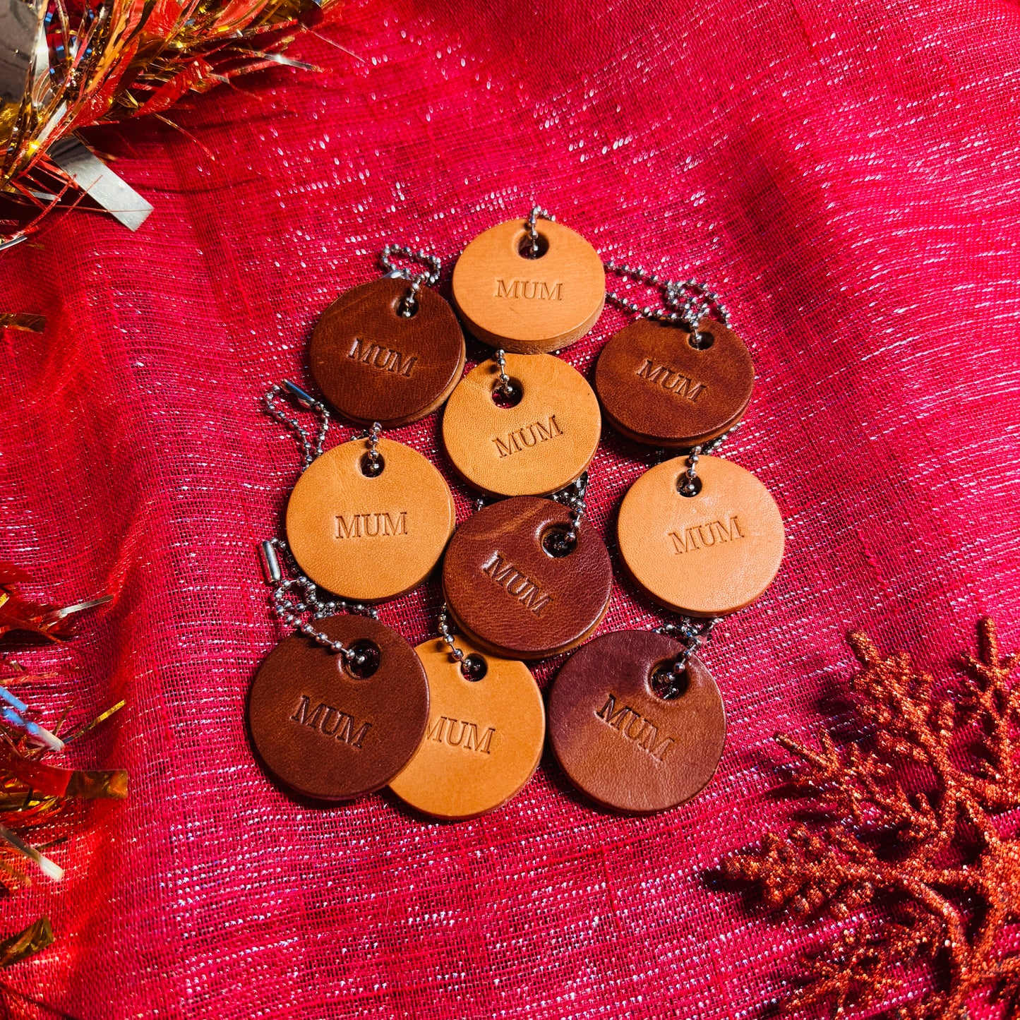 Leather 'MUM' Tag
