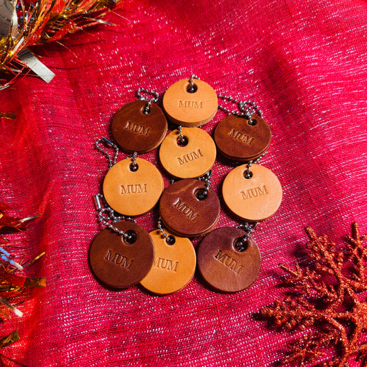 Leather 'MUM' Tag