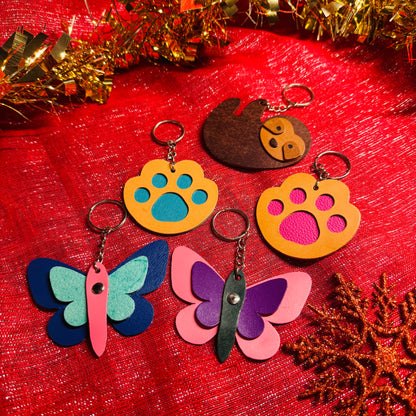 Leather Keyring - Animals