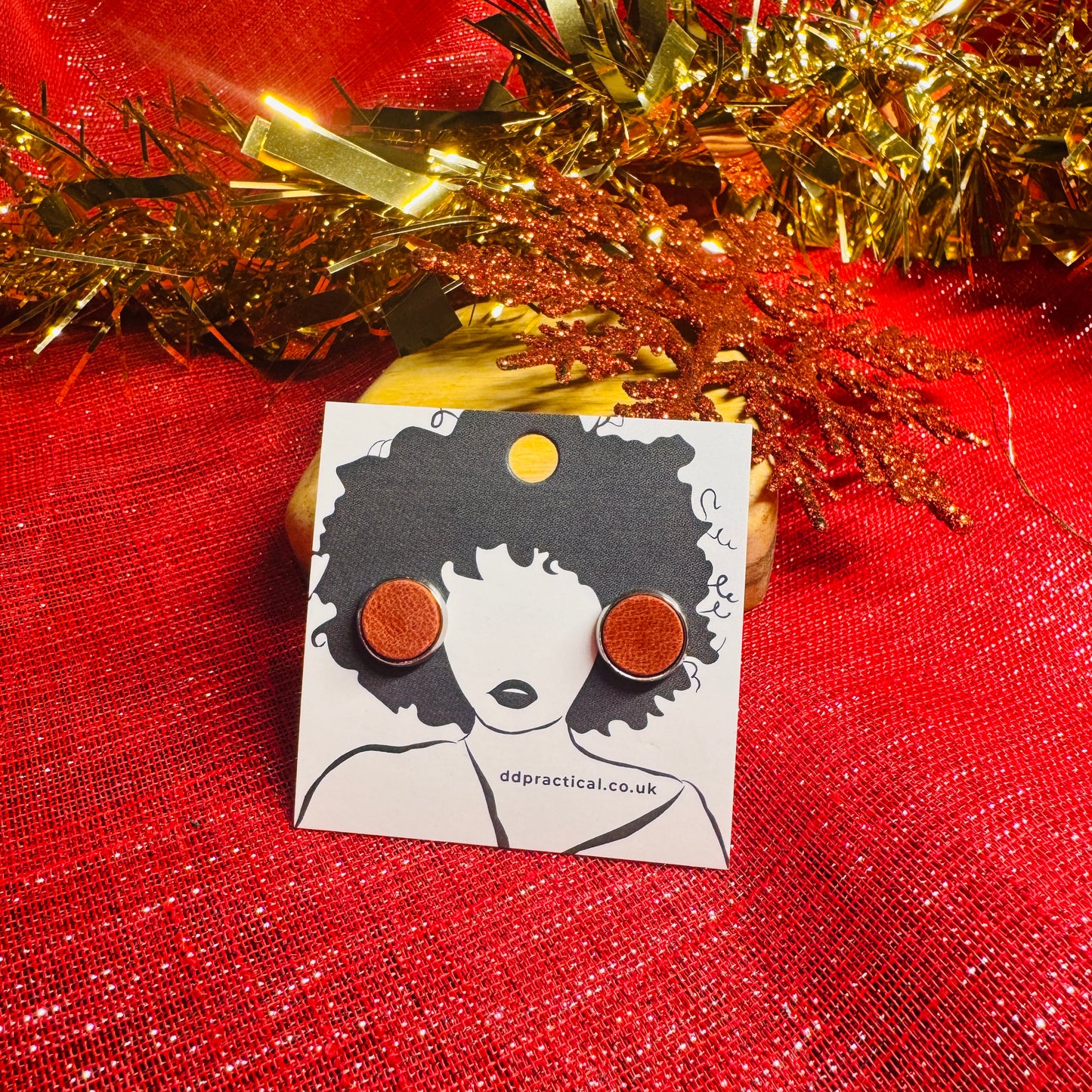 Leather Earrings - Studs