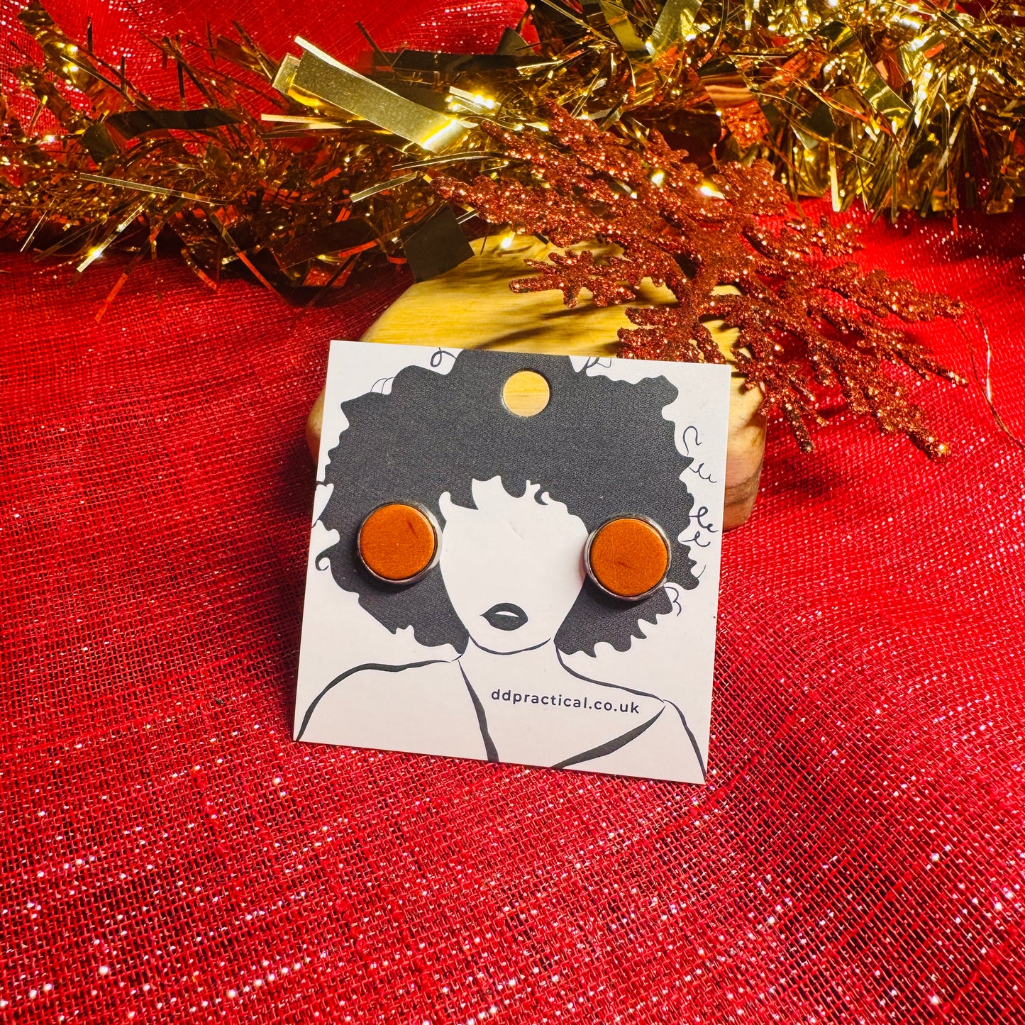 Leather Earrings - Studs