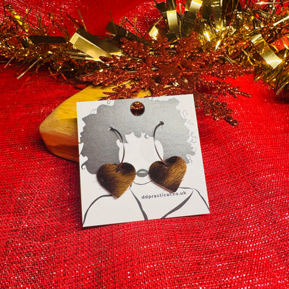 Leather Earrings - Hearts