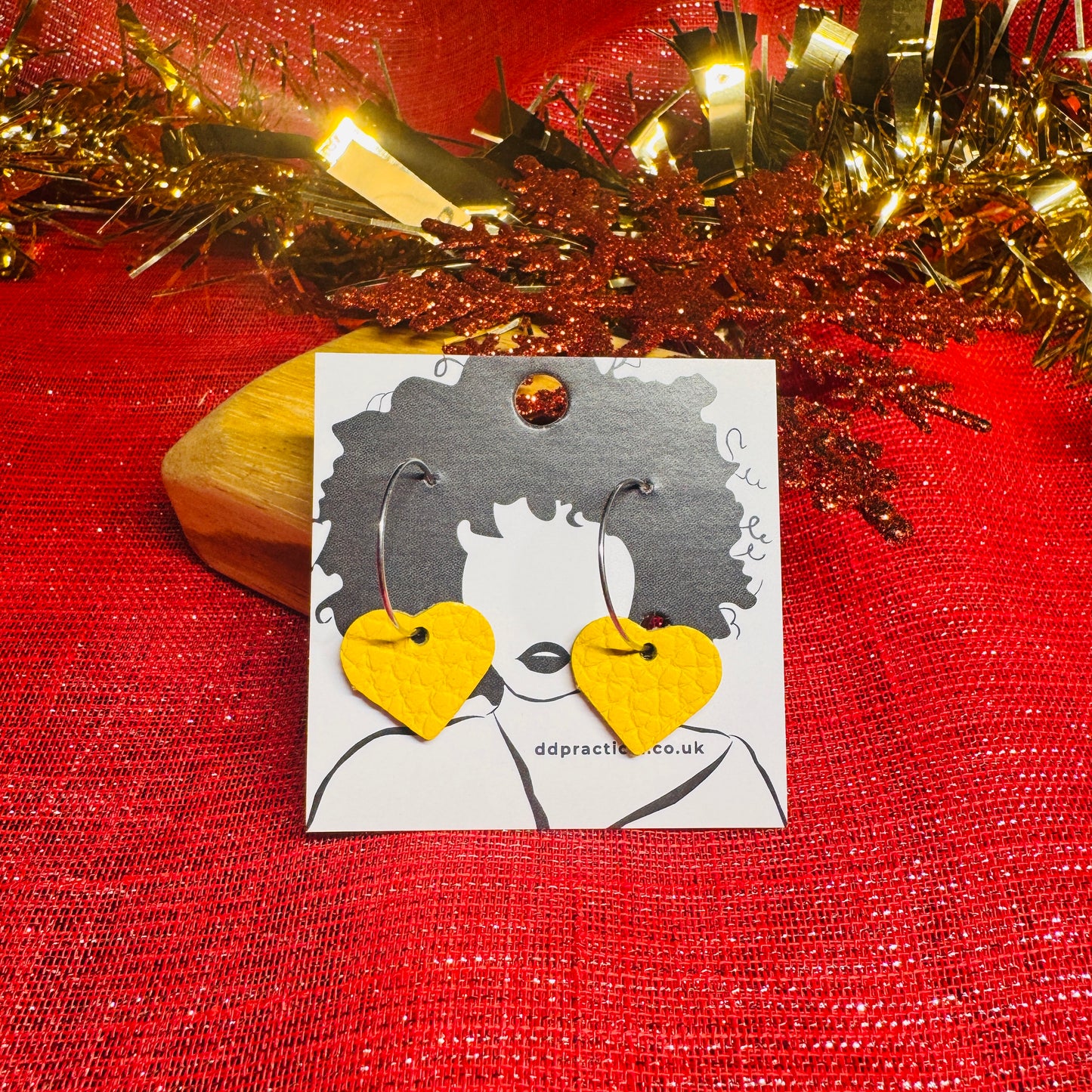 Leather Earrings - Hearts