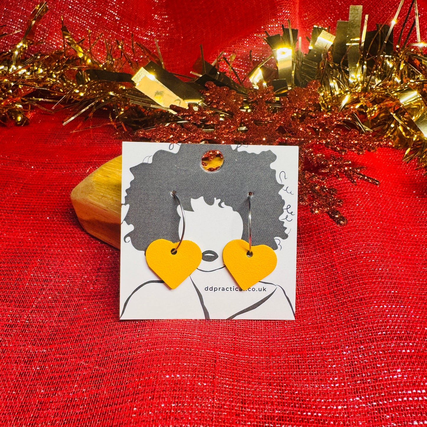 Leather Earrings - Hearts