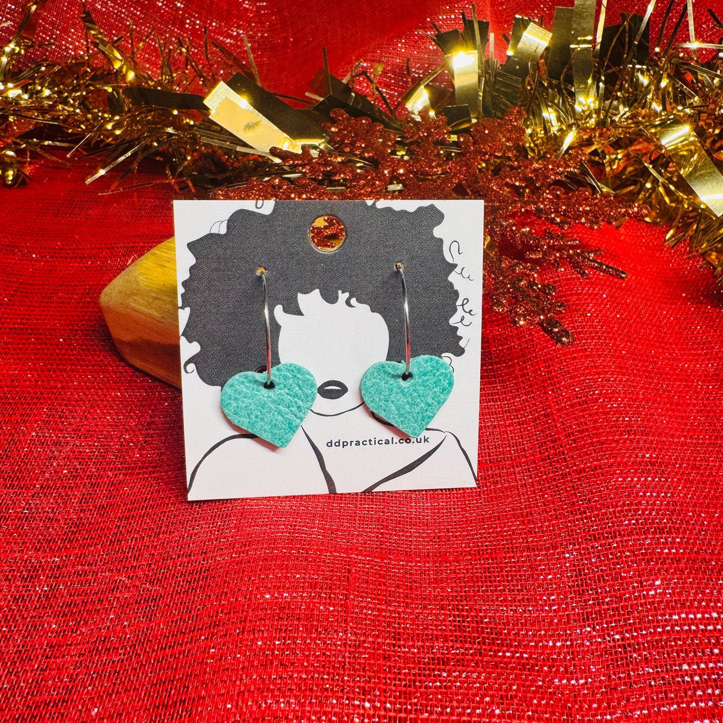 Leather Earrings - Hearts