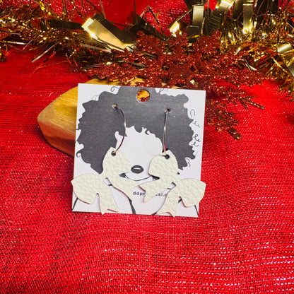 Leather Earrings - Tiny Bows