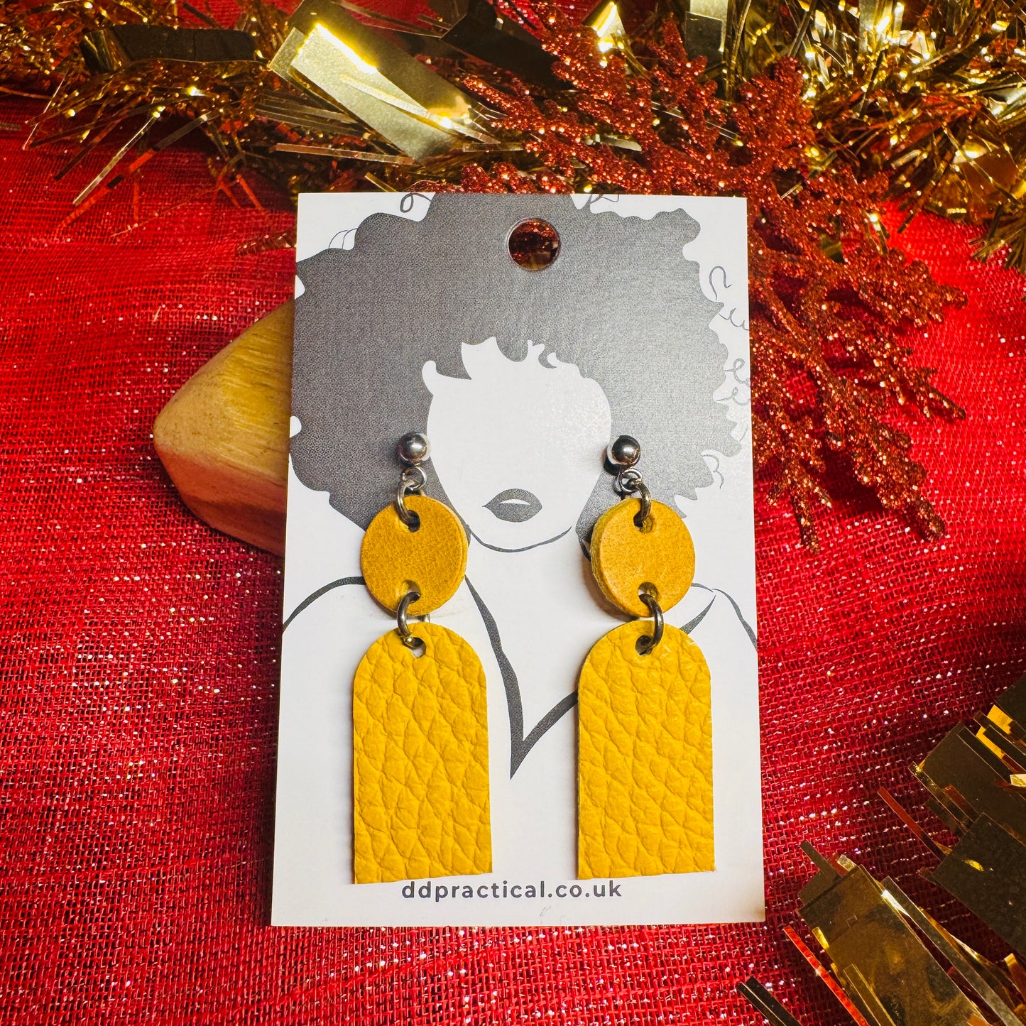 Leather Earrings - Lock