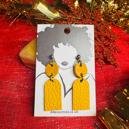 Leather Earrings - Lock