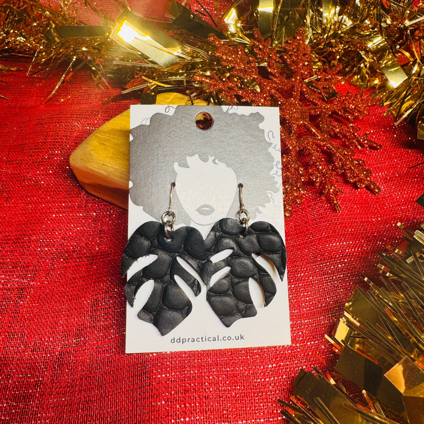 Leather Earrings - Tropical