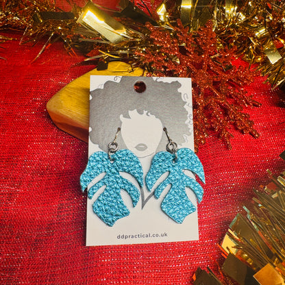 Leather Earrings - Tropical