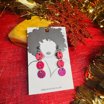 Leather Earrings - Buttons