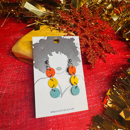 Leather Earrings - Buttons