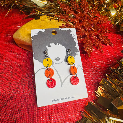 Leather Earrings - Buttons