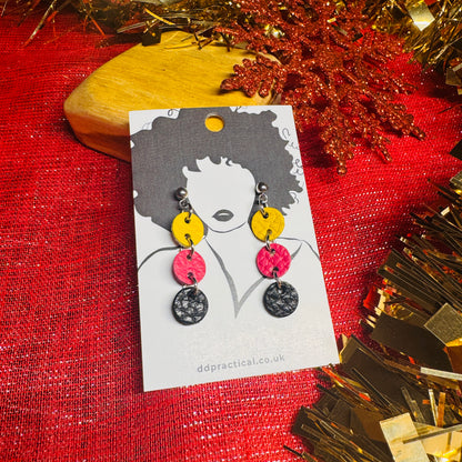 Leather Earrings - Buttons