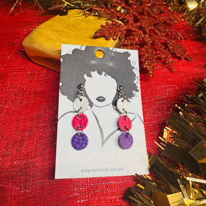 Leather Earrings - Buttons