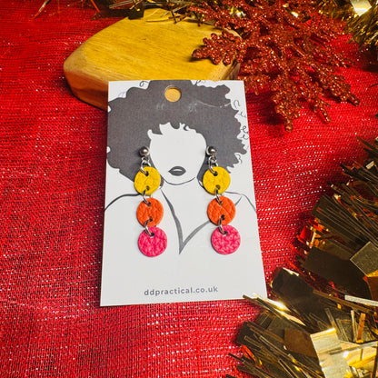 Leather Earrings - Buttons