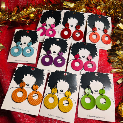 Leather Earrings - Funky