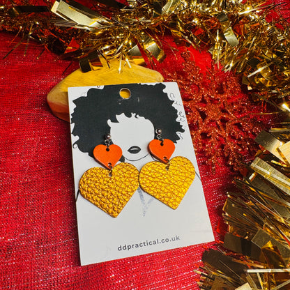 Leather Earrings - Sweetheart