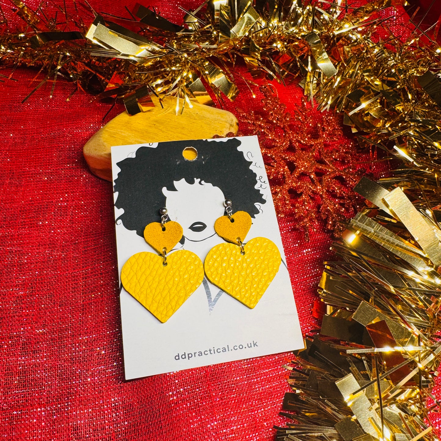 Leather Earrings - Sweetheart