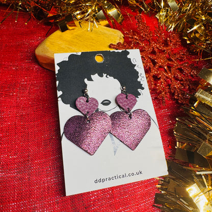 Leather Earrings - Sweetheart