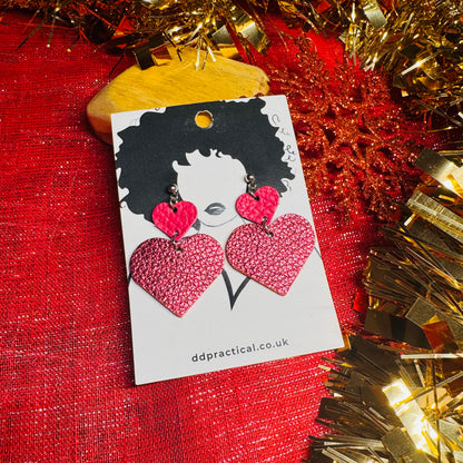 Leather Earrings - Sweetheart