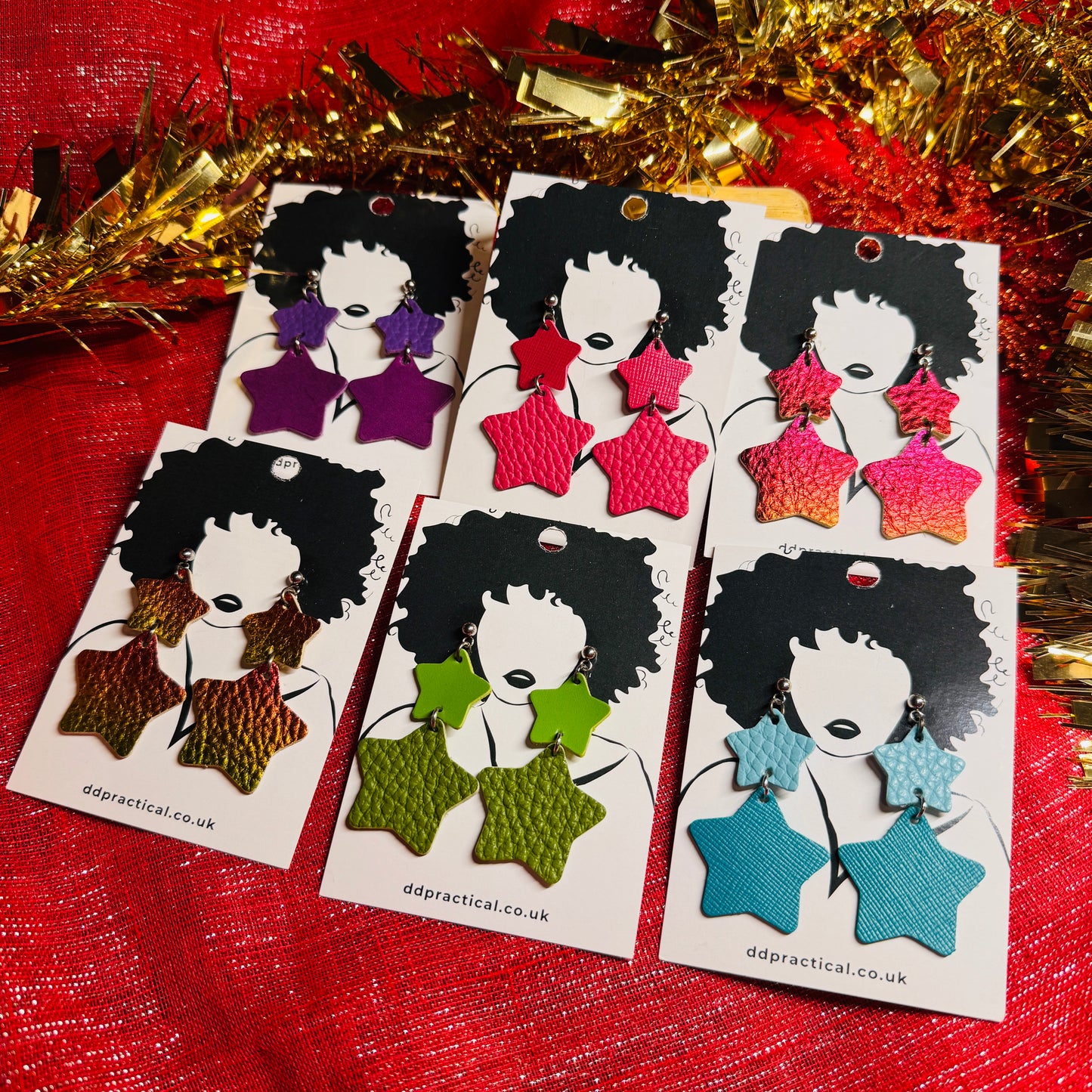 Leather Earrings - Stellar