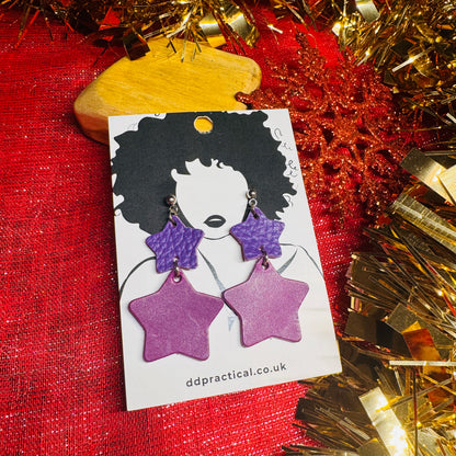 Leather Earrings - Stellar