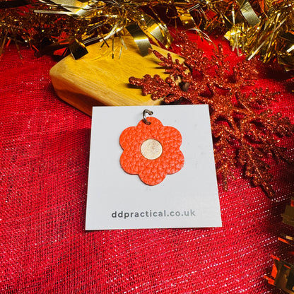 Leather Pendant - Flower