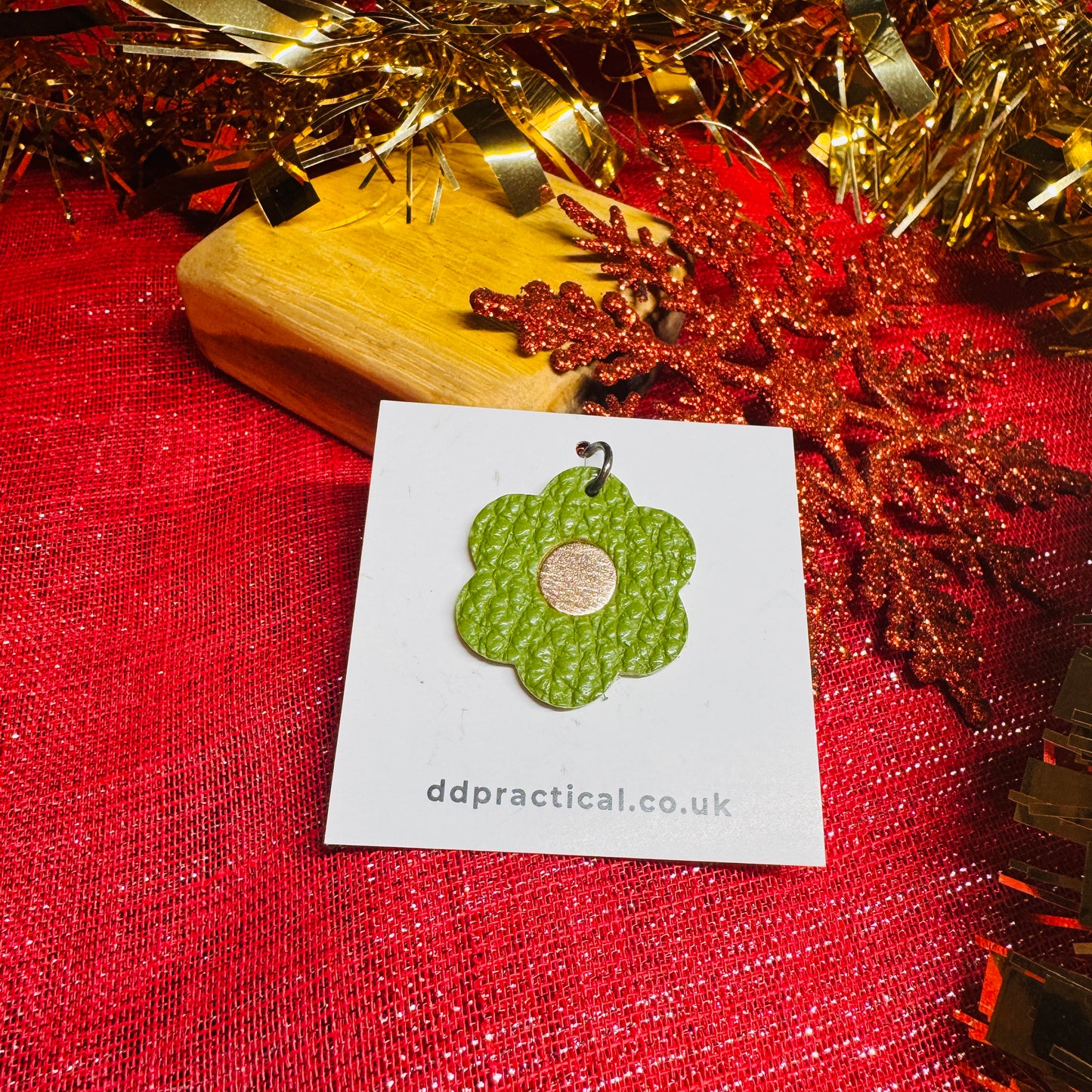 Leather Pendant - Flower