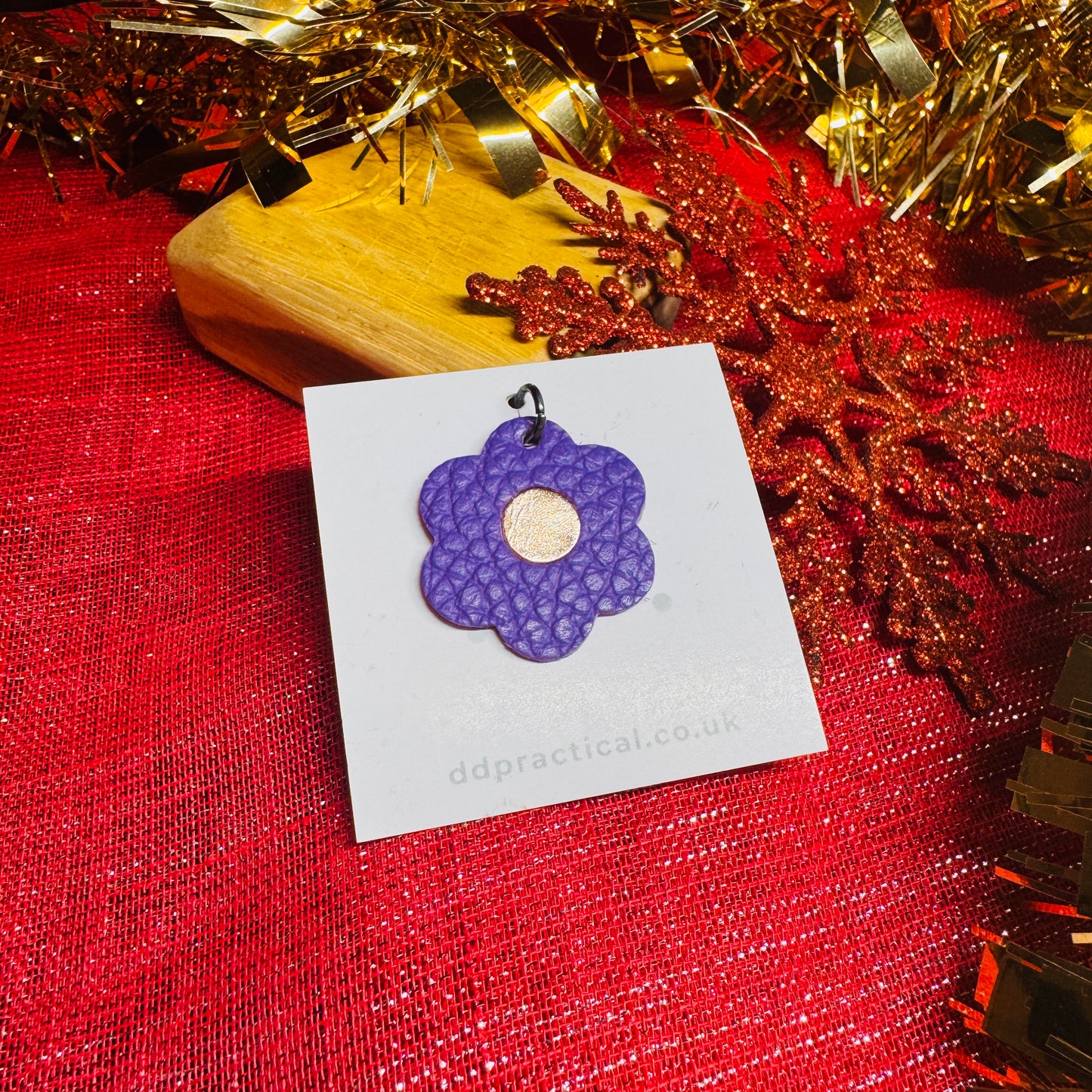 Leather Pendant - Flower